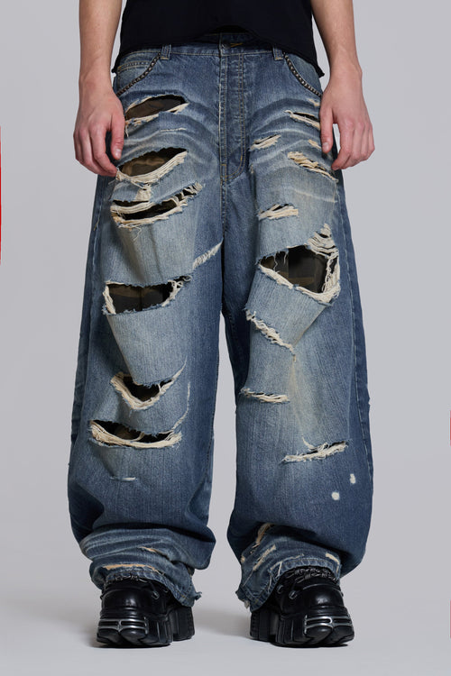 Hidden Camo Ripped XL Colossus Jeans