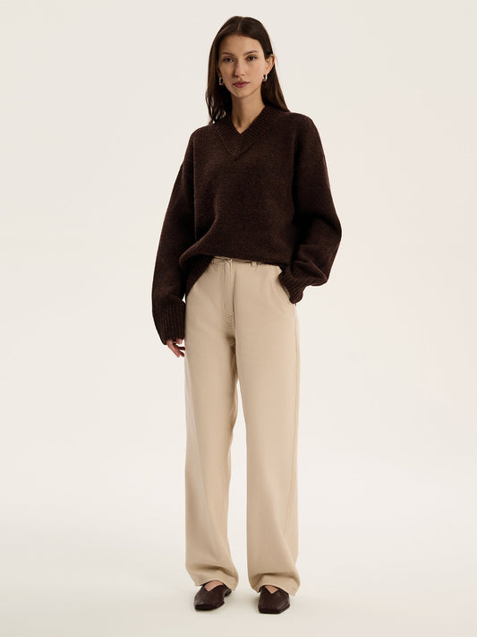 Mandarin Jumper in Coffee