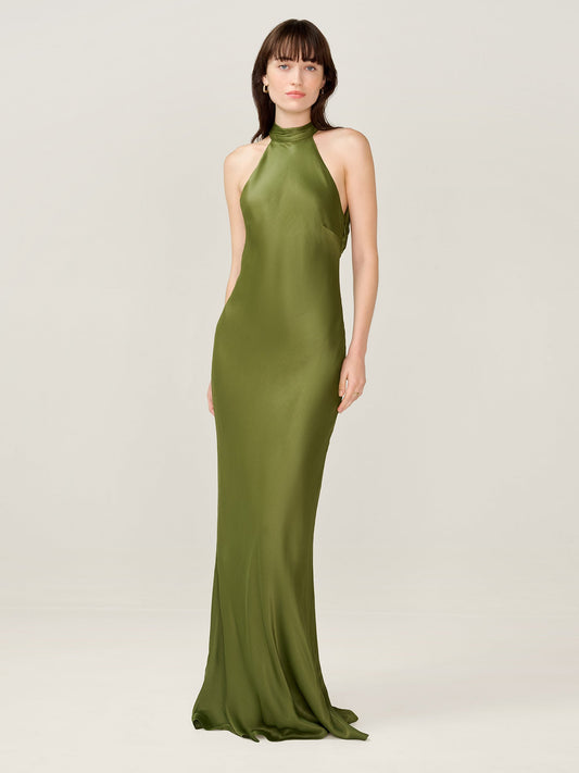 Milos Dress in Pear Green