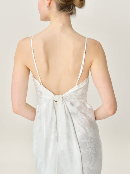 Mira Jacquard Dress in Ivory
