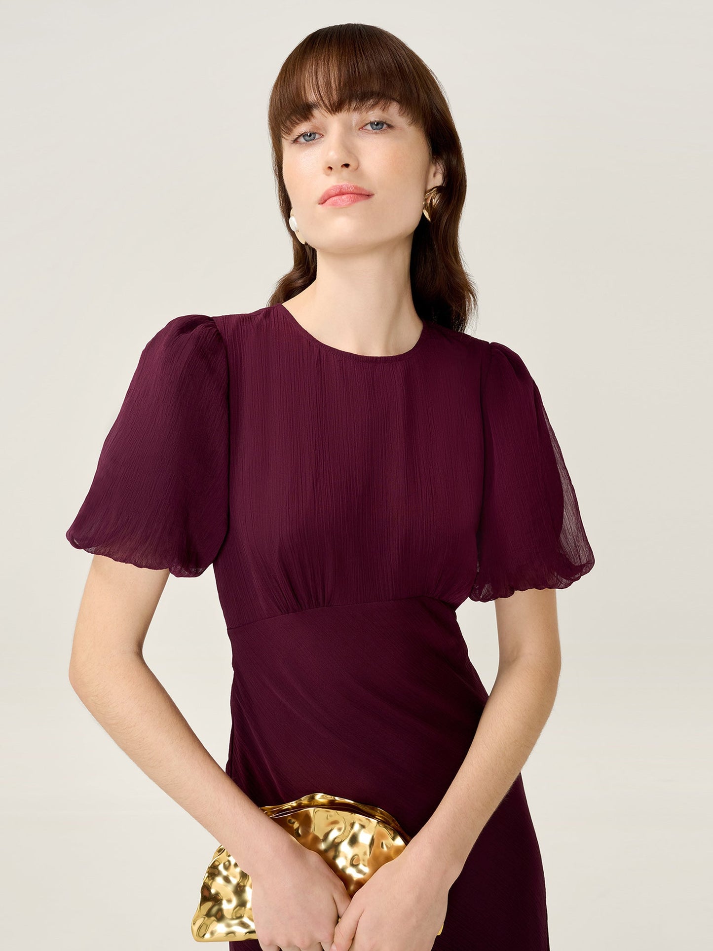 Nola Dress in Merlot