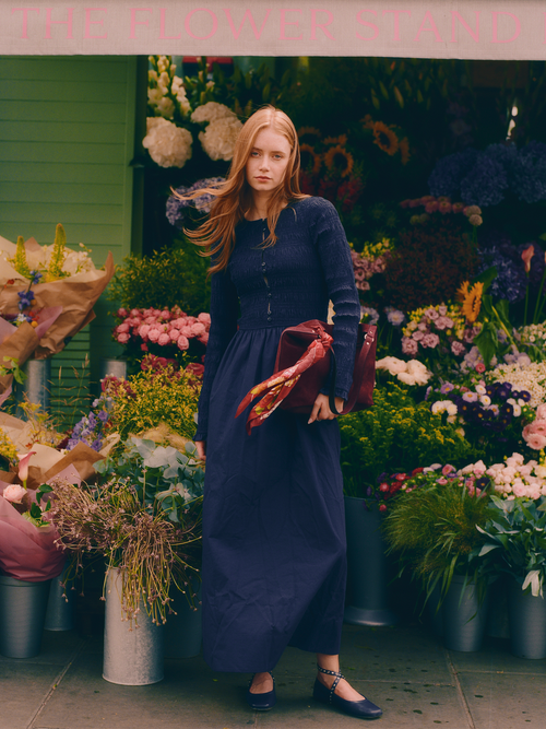 Mina Dress in Navy