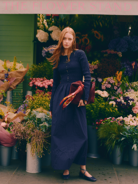 Mina Dress in Navy