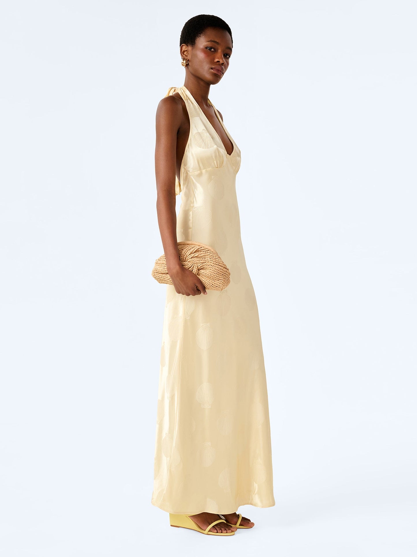 Teo Maxi Dress in Double Cream