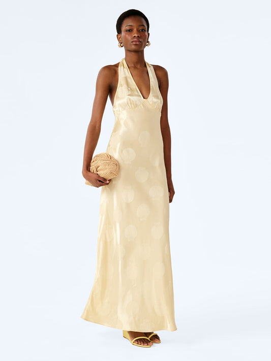 Teo Maxi Dress in Double Cream