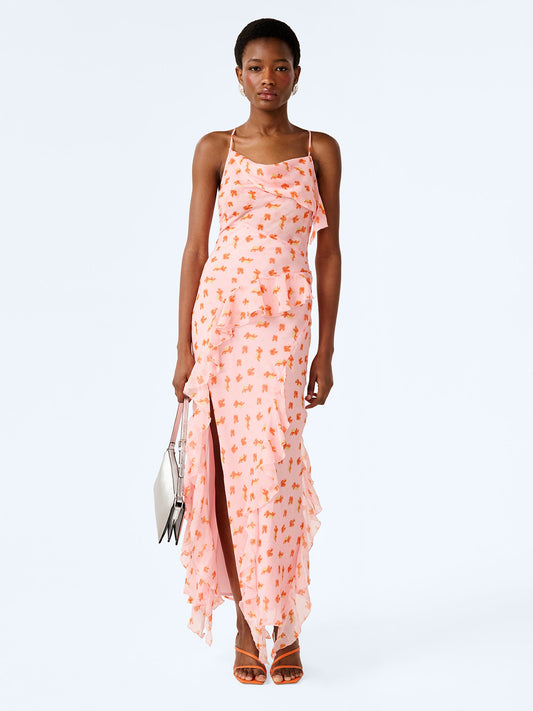 Thora Dress in Abstract Ditsy Floral