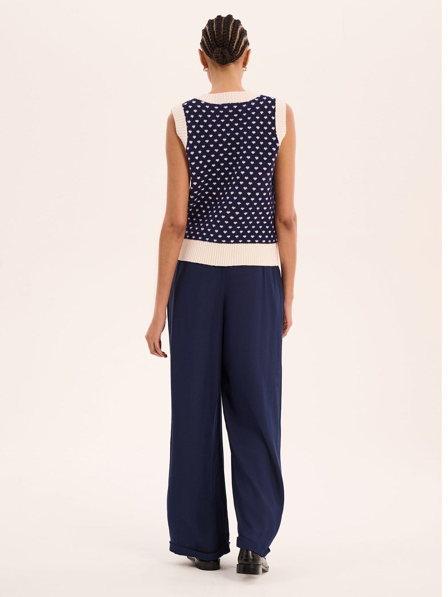 Trinny Mini Heart Vest in Navy