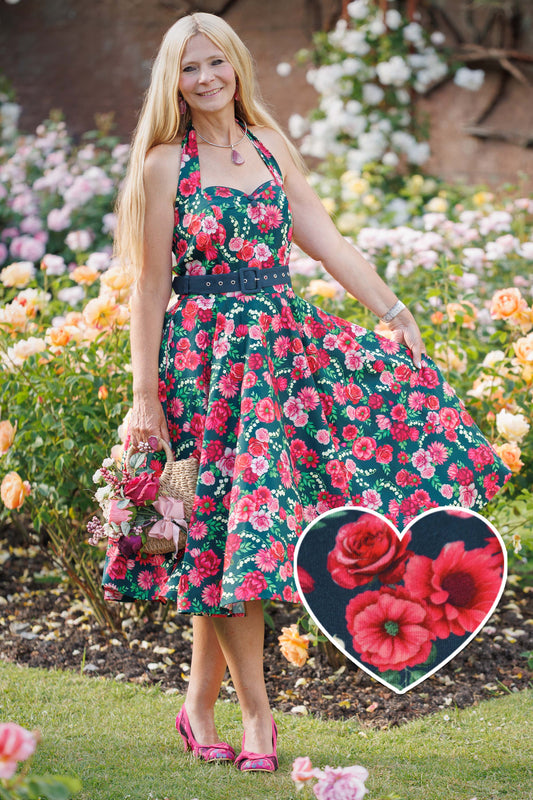 Daisy Pink Floral Halter Dress
