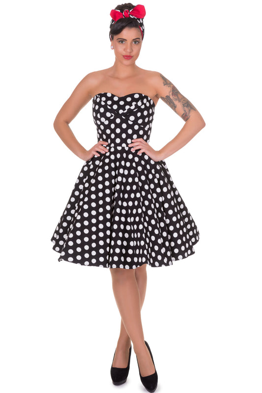 Melissa Retro Black Polka Dot Dress