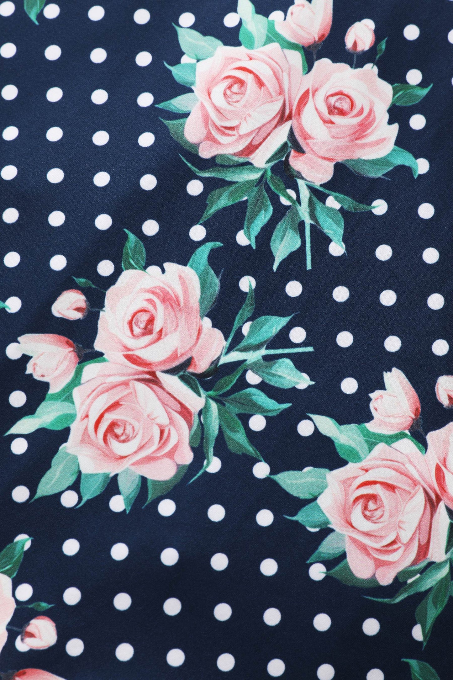 Matilda Rose & Dot Wrap Dress in Navy Blue