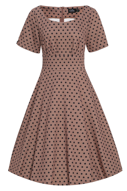 Brenda Brown Polka Dot Casual Dress