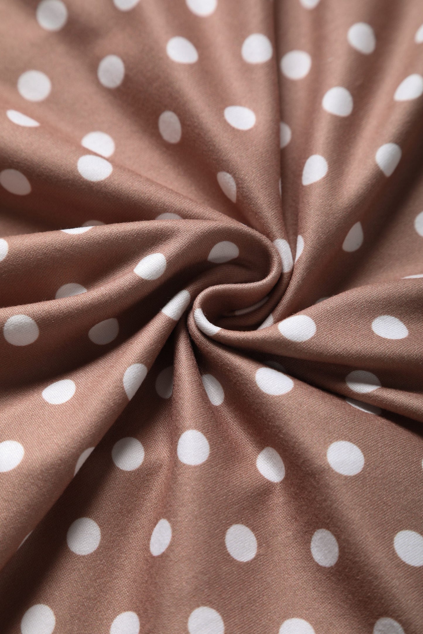 Julia 50s Style Brown & White Polka Dot Dress