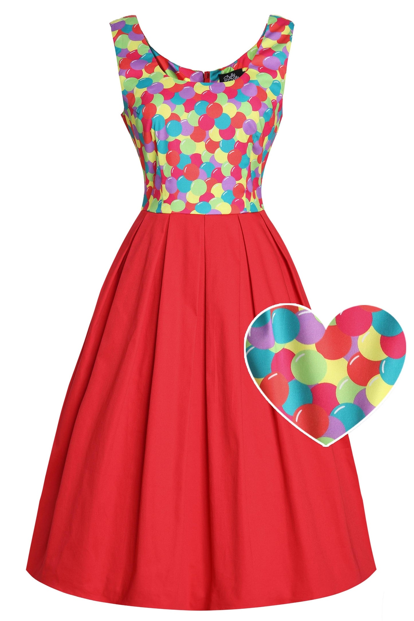 Amanda Gumball Machine Flared Dress