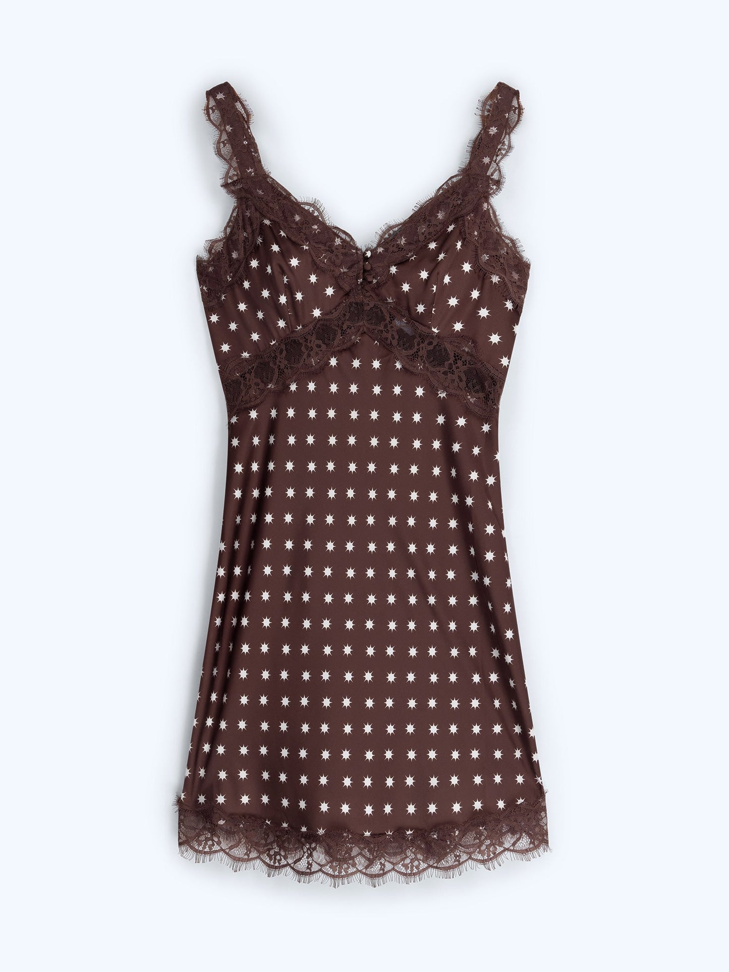 Allie Mini Dress in Brown Starburst
