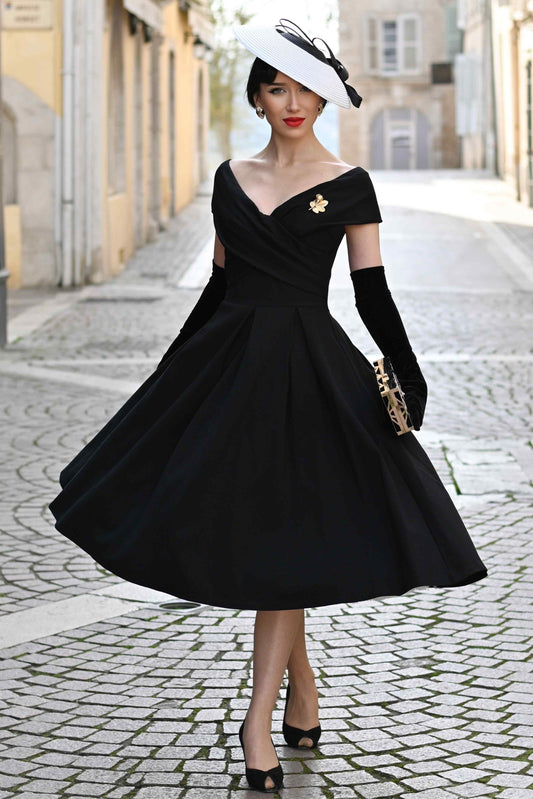 Beverly Black Off Shoulder Dress