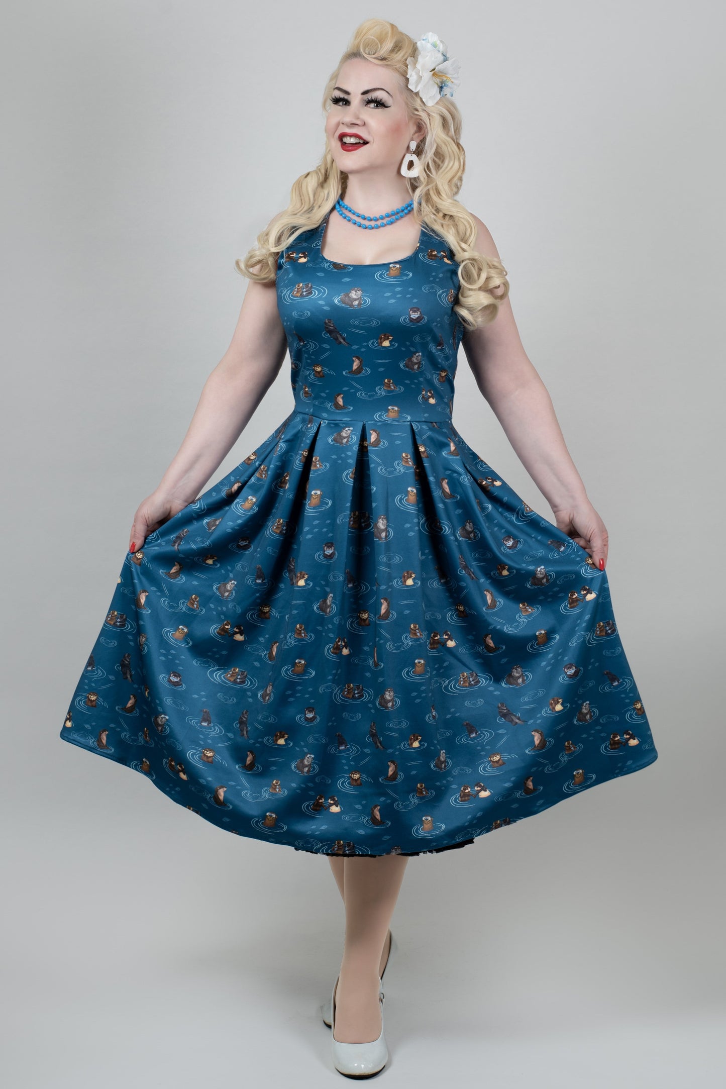 Amanda Blue Otter Family Tea Dress