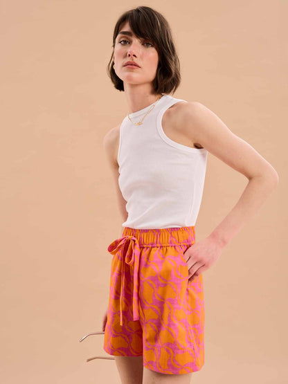 Canaria Elasticated Geo Print Shorts