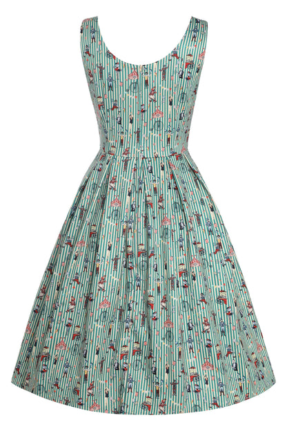 Amanda Green Circus Striped Flared Dress