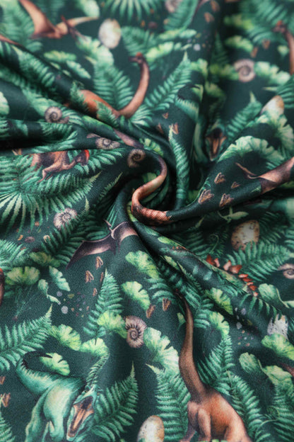 Esther Dinosaur Forest Jumpsuit In Green