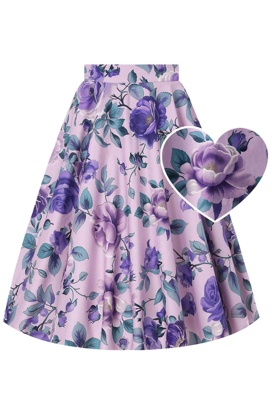 Maisie Lilac Rose Full Circle Midi Skirt