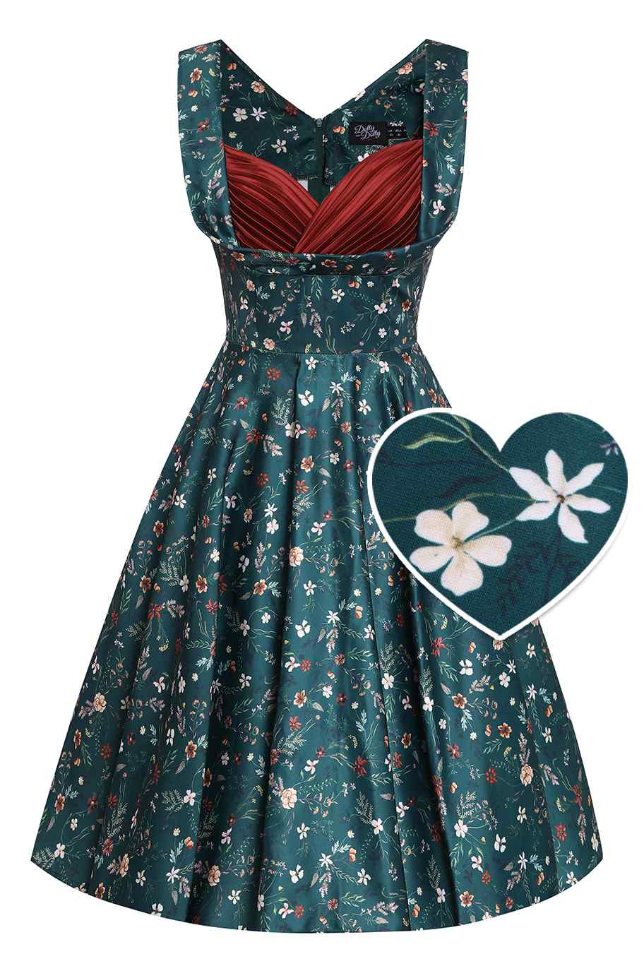 Grace Green Ditsy Floral Circle Dress