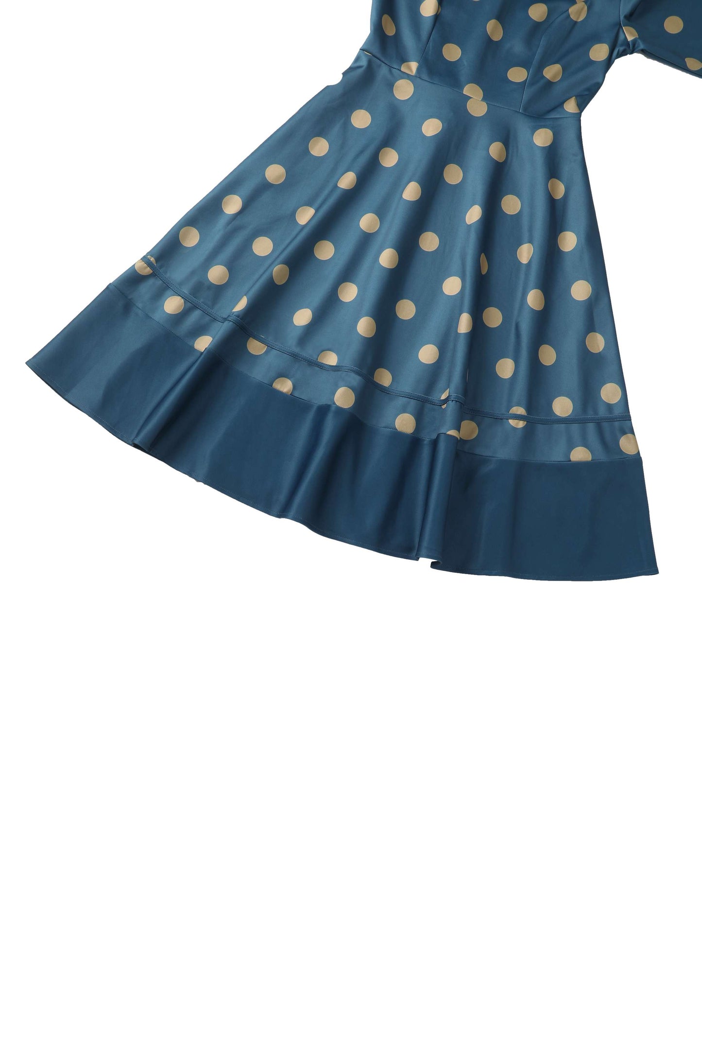 Maria Blue Circle Dress With Polka Dots