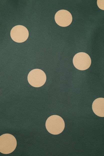 Maria Green Circle Dress With Polka Dots