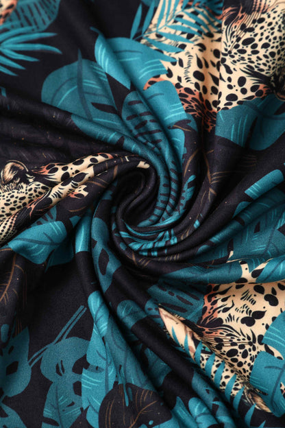 Isla Maxi Wrap Dress In Cheetah Jungle Print