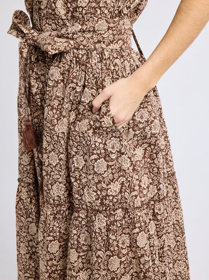 Françoise Skirt in Cocoa Floral