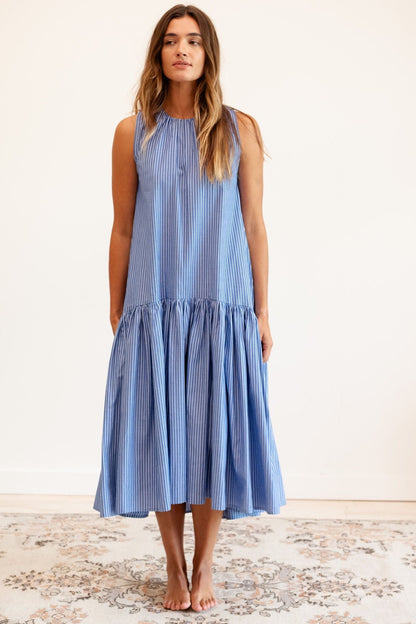 Sabine Dress in Harbor Stripe