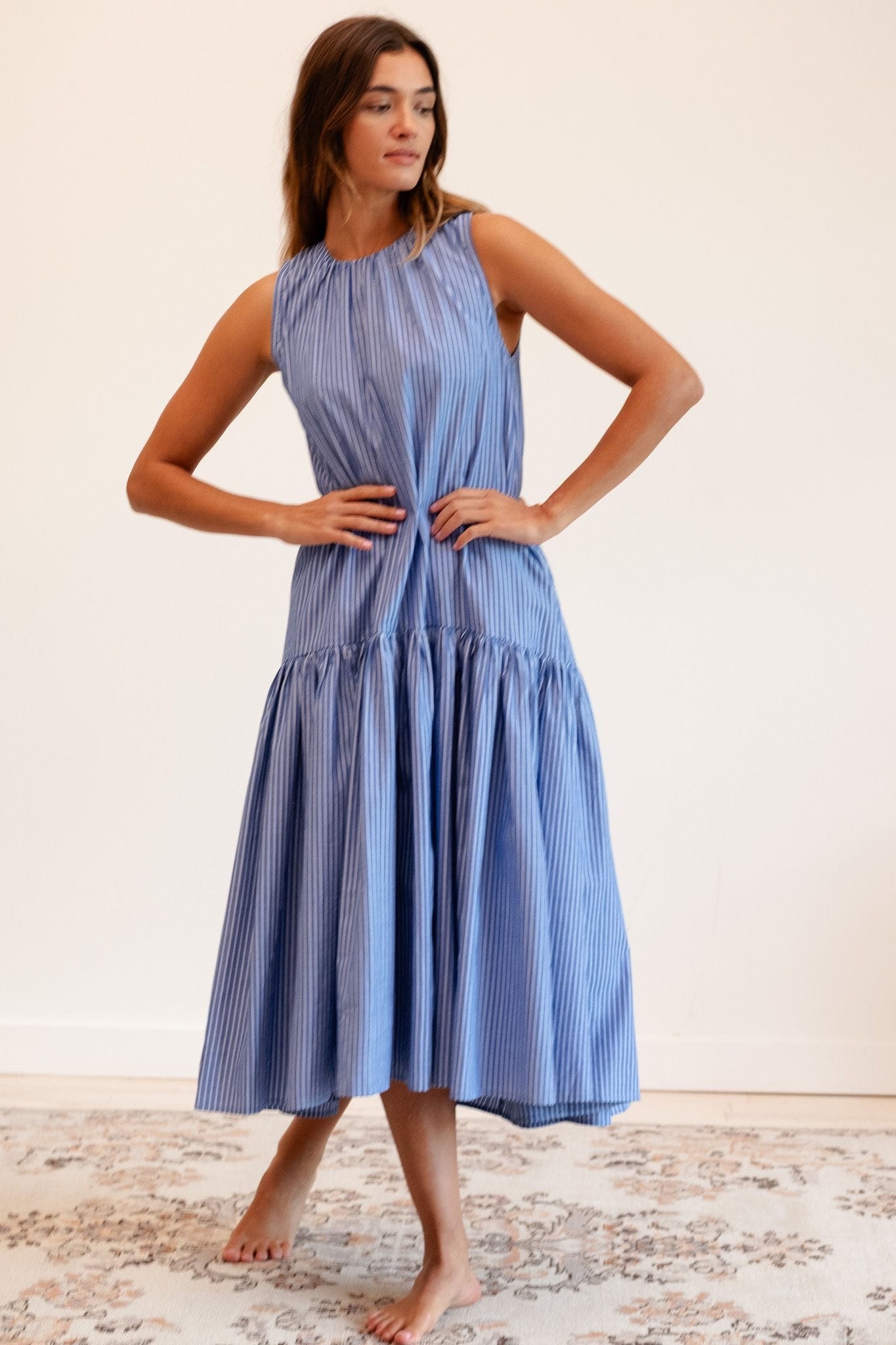 Sabine Dress in Harbor Stripe