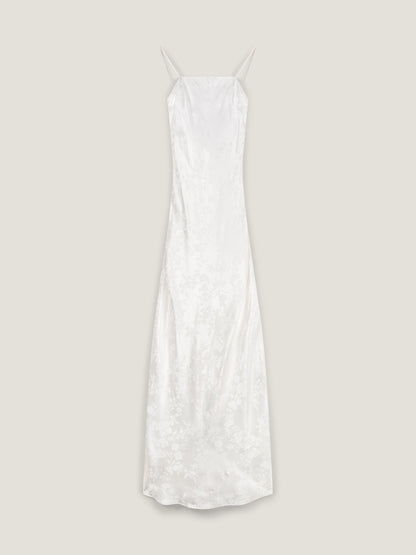 Mira Jacquard Dress in Ivory