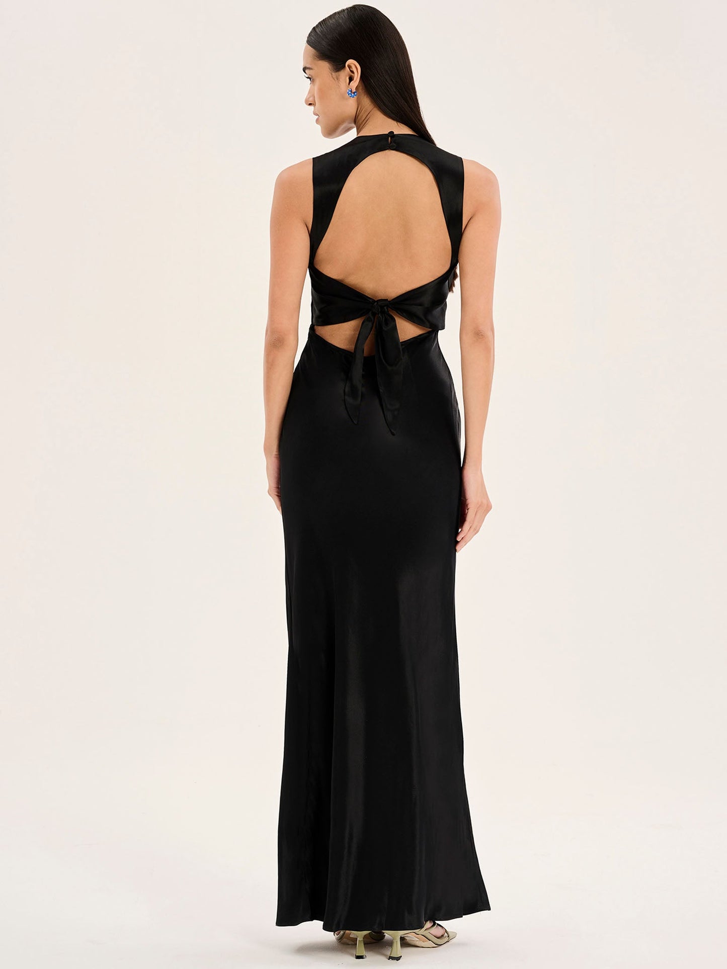 Nova Tie Dress in Black
