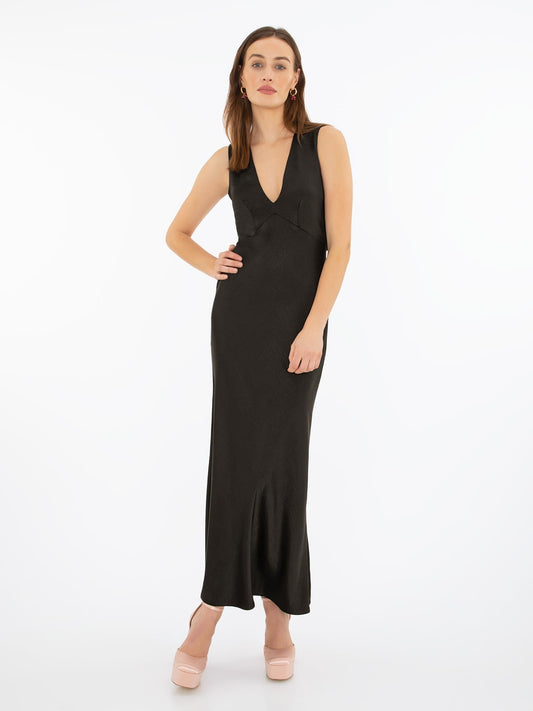 Nova Tie Back Dress in Black