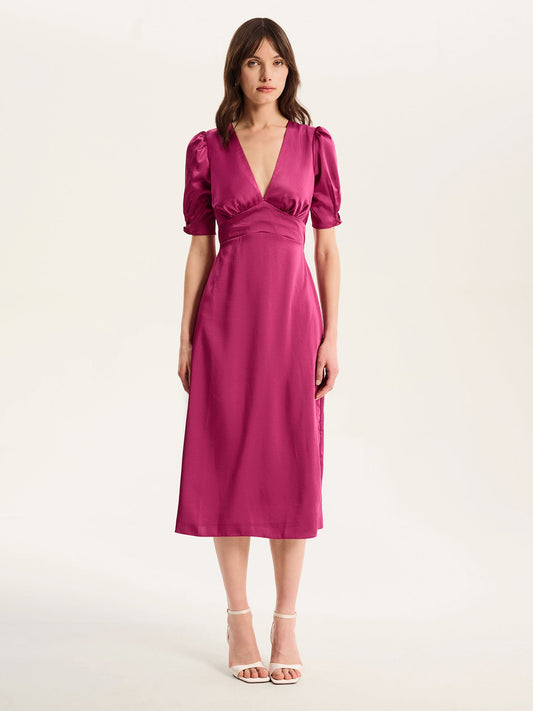 Odette Dress in Magenta