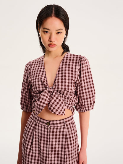Karina Gingham Top