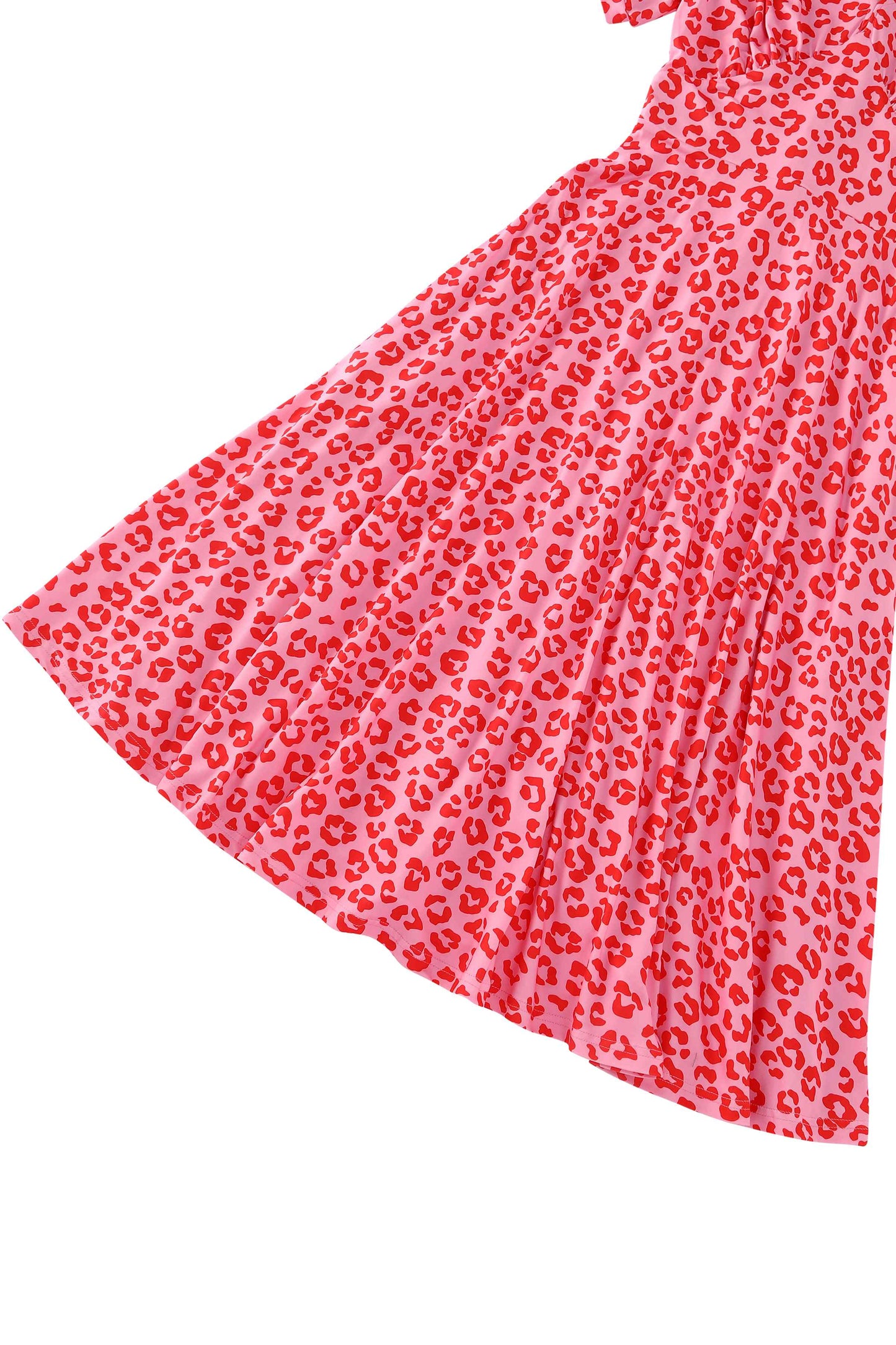 Julia Pink Cheetah Print Midi Dress