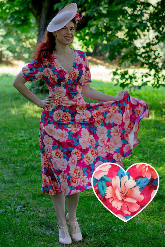 Julia Pink Magnolia Casual Midi Dress