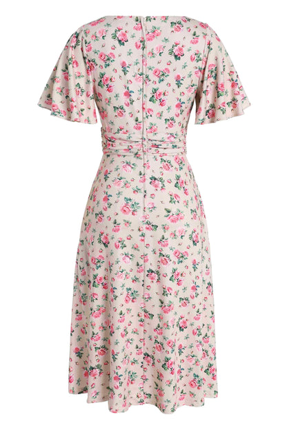 Donna Pink Rose A Line Dress