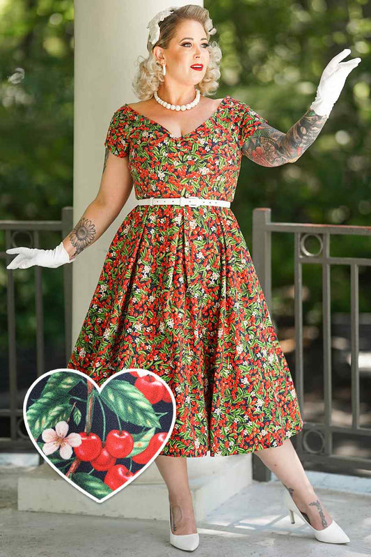Lily Red Berry Off Shoulder Dress