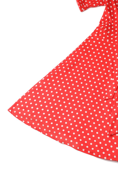 Matilda Red Polka Dot Wrap Dress