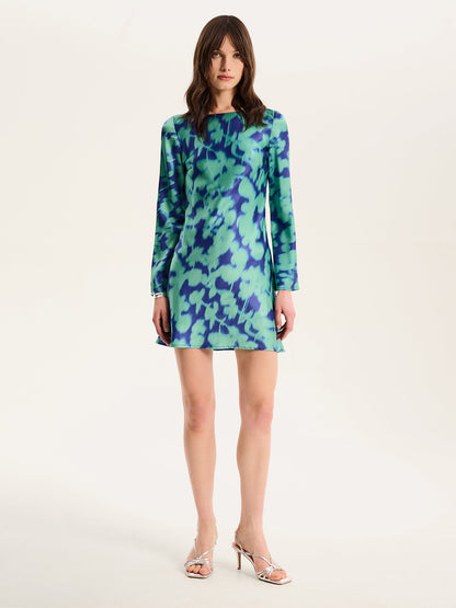 Roberta Dress in Green Floral