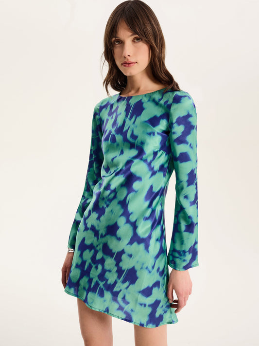 Roberta Dress in Green Floral