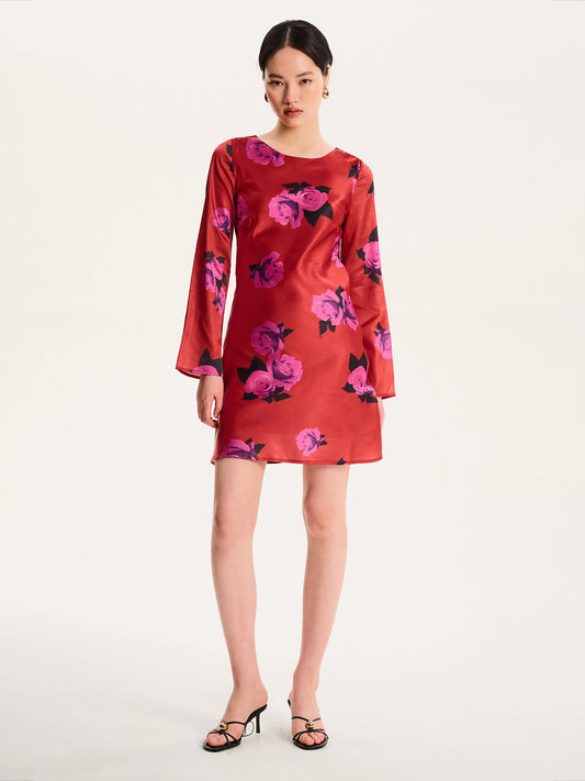 Roberta Dress in Red Floral