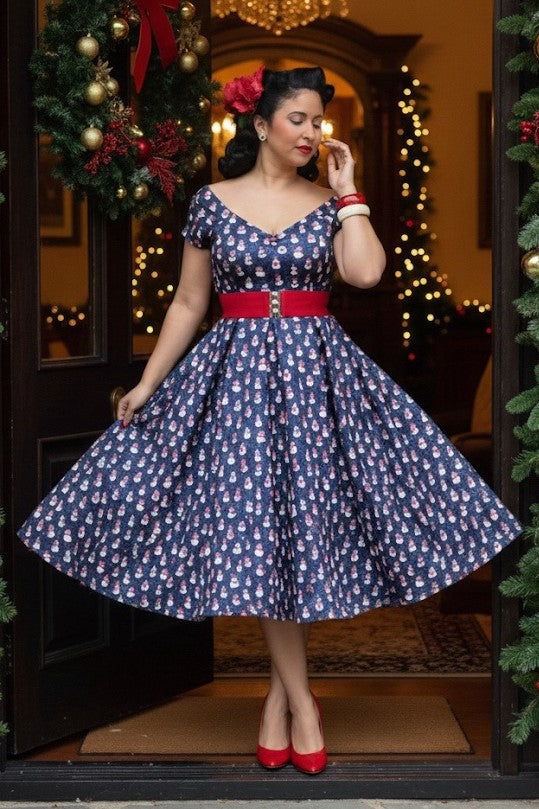 Lily Snowman Purple Circle Dress