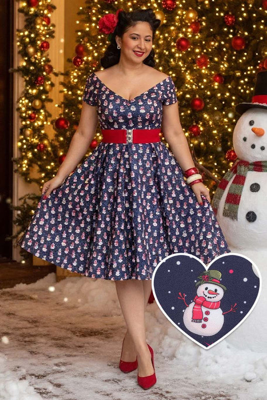 Lily Snowman Purple Circle Dress