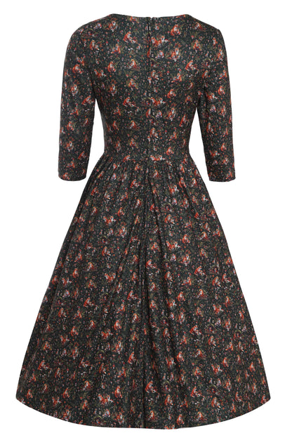 Billie Woodland Fox Den Print Dress