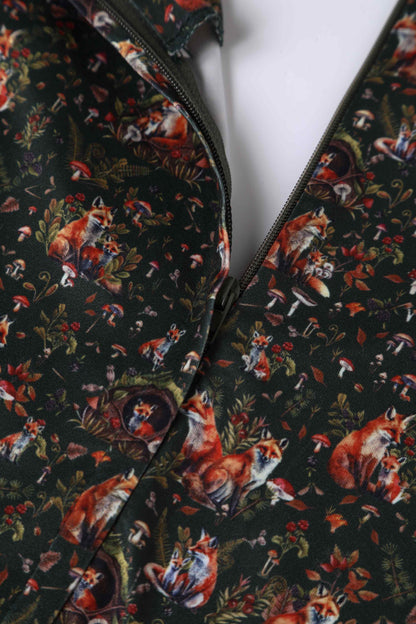 Billie Woodland Fox Den Print Dress