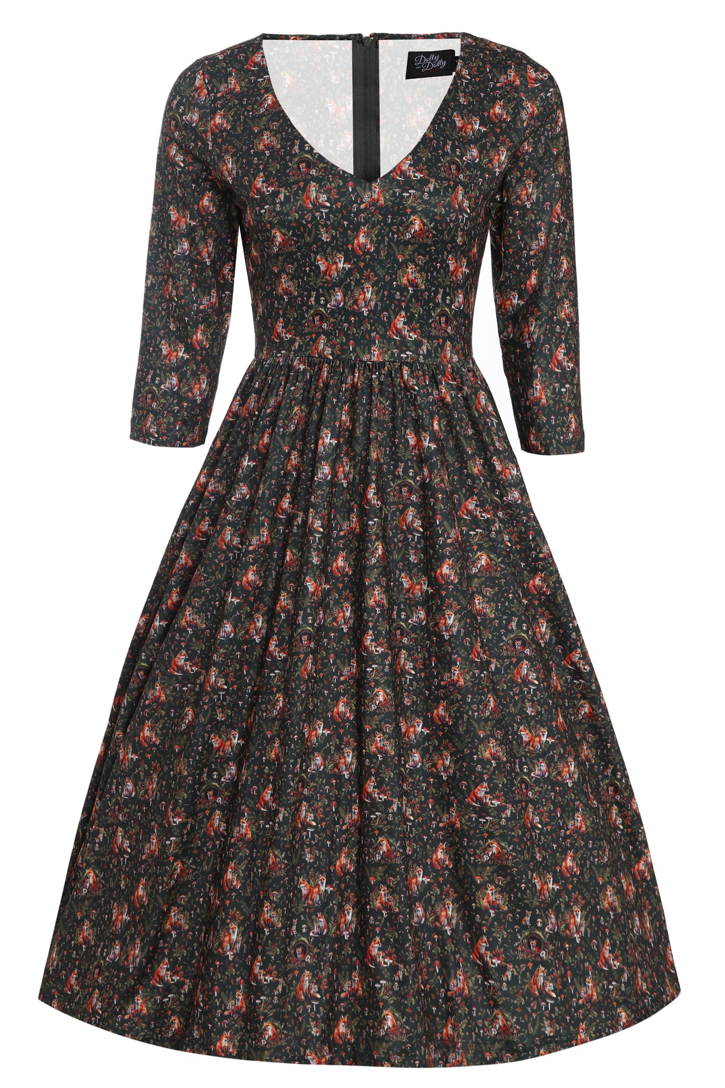 Billie Woodland Fox Den Print Dress