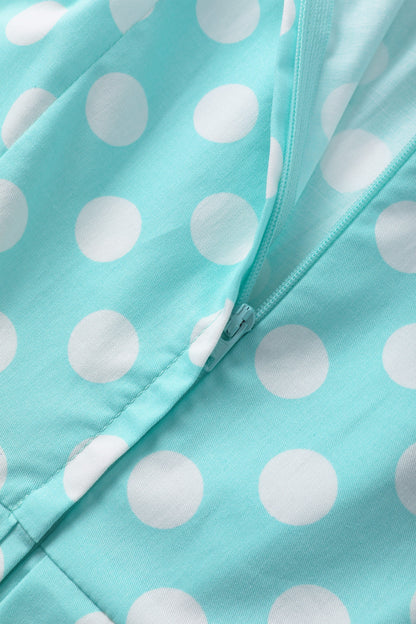Blair Turquoise Polka Dot Mesh Dress